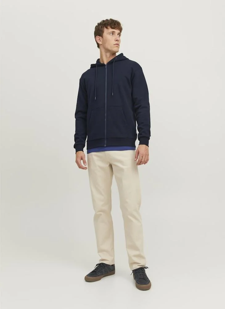 JACK & JONES  Casual Logo Zip Hoodie for Men | Best Price UAE